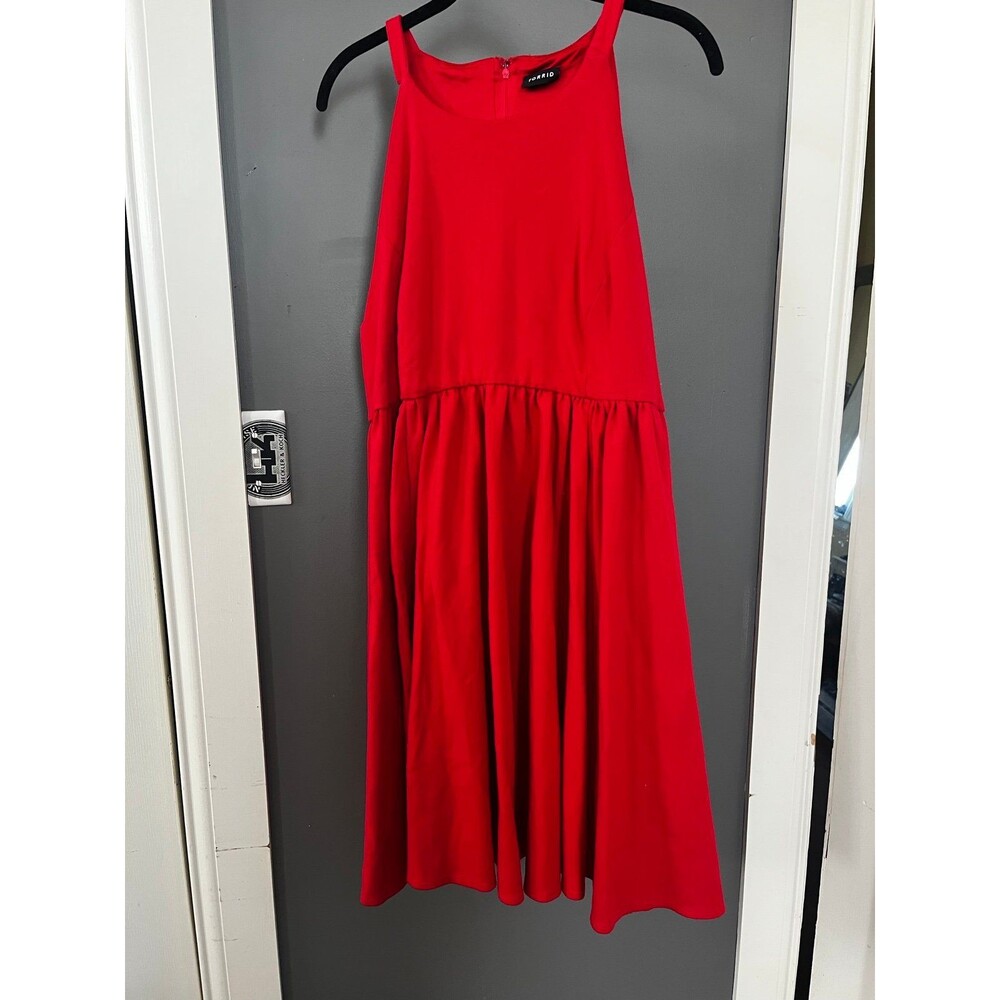 Torrid size 22 solid red Valentine’s Day dress